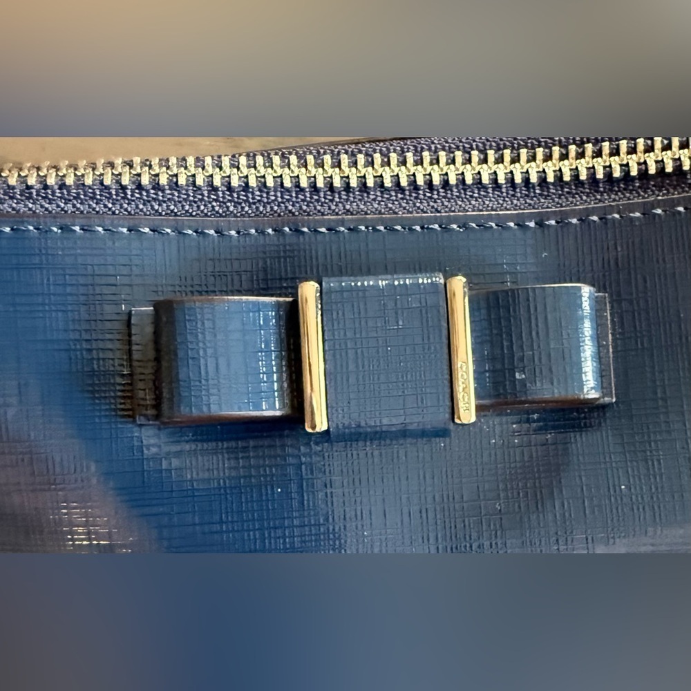 Coach Darcy Bow East West Crossbody Bag – Royal Blue Leather, Silver Hardware - Picture 3 of 6